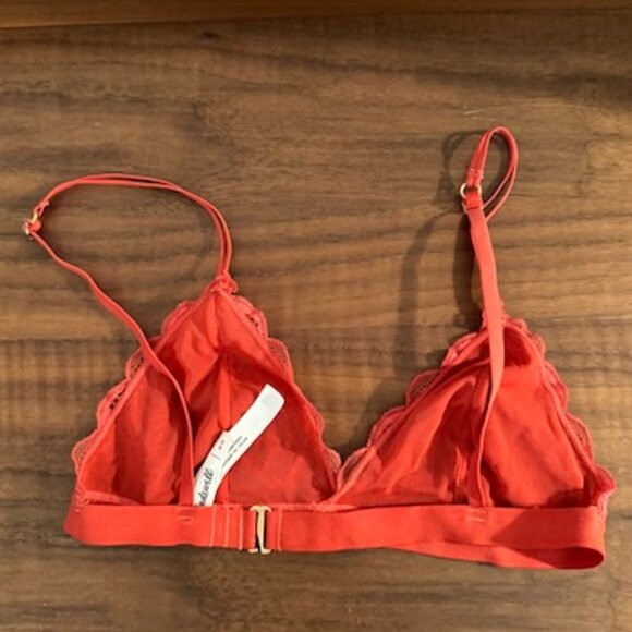 Madewell Red Lace Bralette Size M - Picture 2 of 3